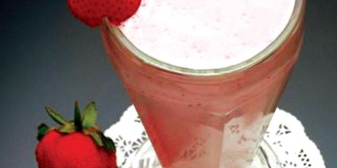 Рецепт Бананова-клубничного коктейль