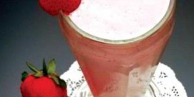 Рецепт бананова-клубничного коктейль