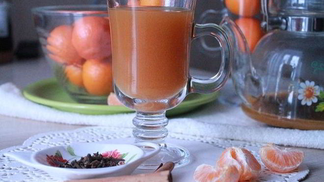 Рецепт чая пряного мандарин