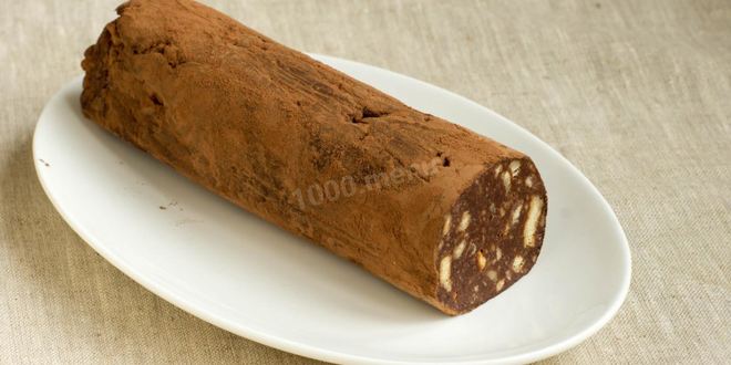 Рецепт чайной колбасы из печенья