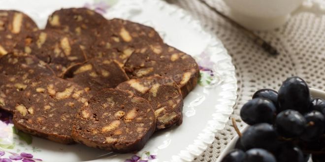 Рецепт чайной колбасы из печенья