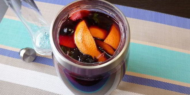 Рецепт черничного холодного чая с мятой и базиликом