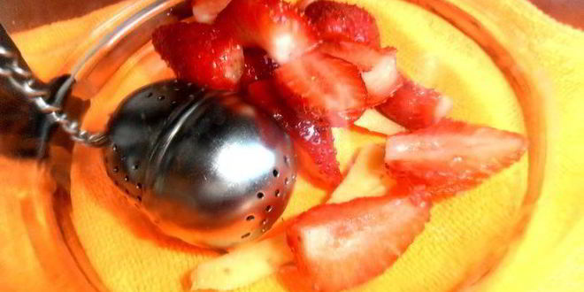 Рецепт имбирного чая с клубникой