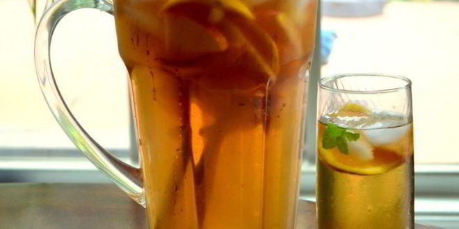 Рецепт холодного чая с фруктами