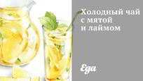 Рецепт Холодного чая с мятой и лаймом