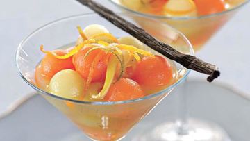 Рецепт Дыни в ванильно-цитрусовом сиропе