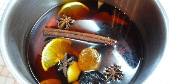 Рецепт безалкогольного глинтвейна с курагой и черносливом