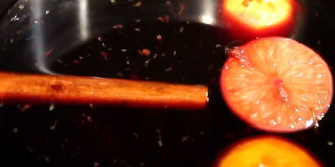 Рецепт Глинтвейна с мандаринами и корицей