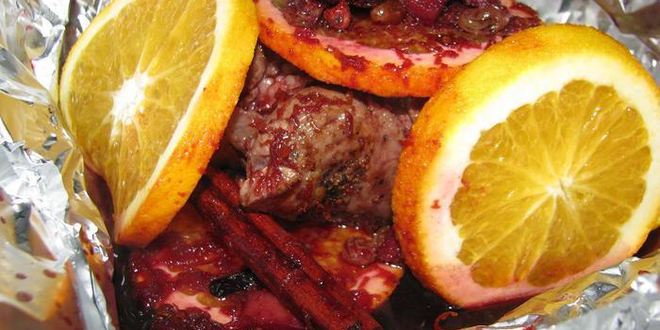 Рецепт свинины глинтвейн с апельсинами