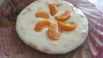 Рецепт Киселя молочного с мандаринами