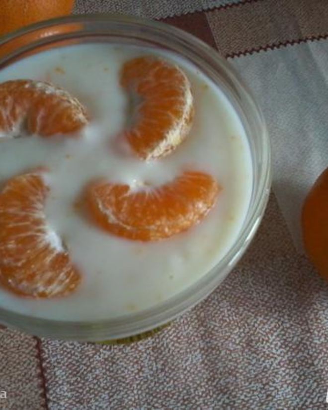Рецепт киселя молочного с мандаринами