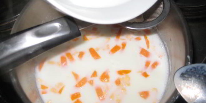 Рецепт киселя молочного с мандаринами