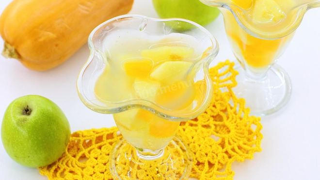 Рецепт киселя с яблоками и тыквой