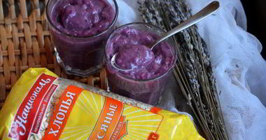 Рецепт Овсяного киселя с черникой