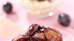 Рецепт Печеных слив с бренди и лимонной цедрой