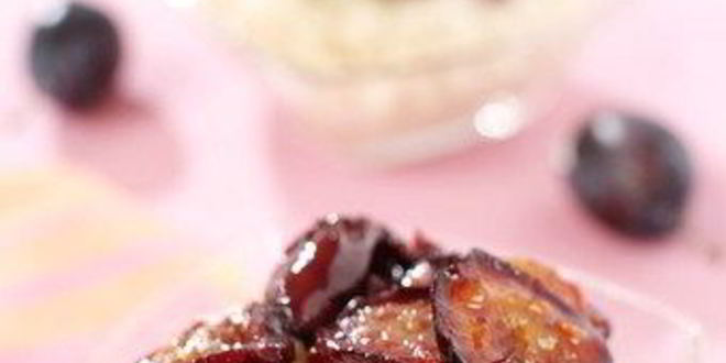 Рецепт Печеных слив с бренди и лимонной цедрой