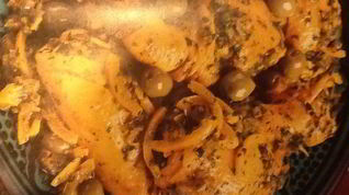 Рецепт Таджина с курицей, лимонами и зелеными оливками