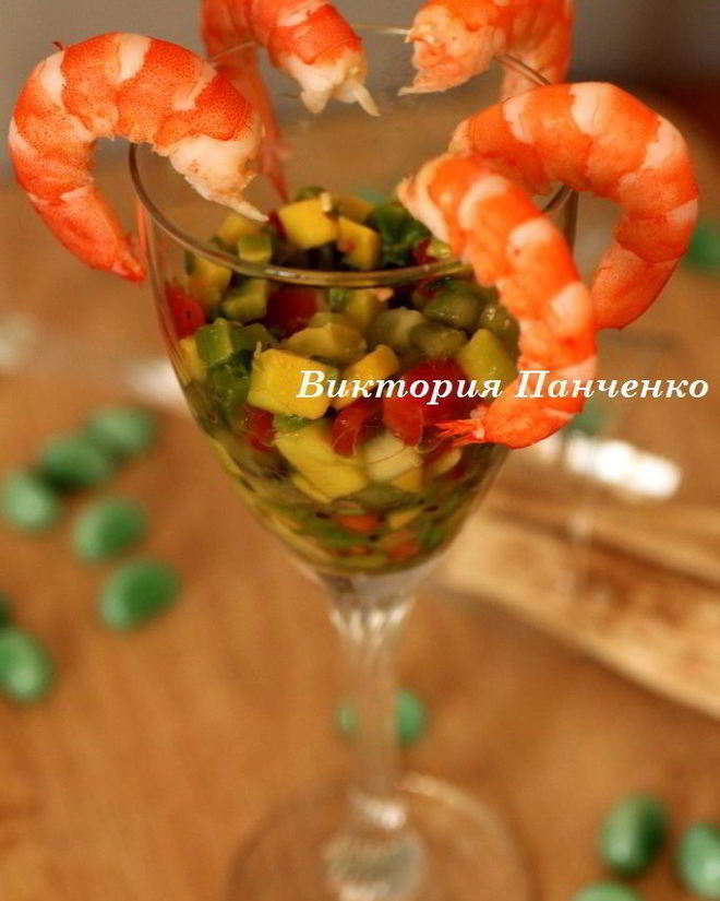 Рецепт креветочного коктейля с гуакамоле киви дайкири