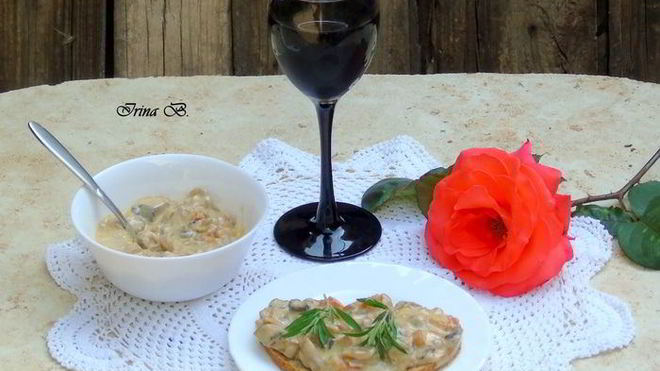 Рецепт грибного соте с вином и горгонзолой