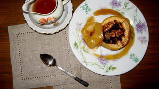 Рецепт Яблока, запеченного с виски и корицей