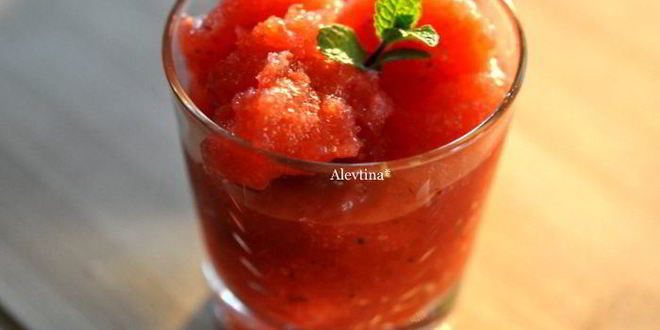 Рецепт клубничной граниты с водкой