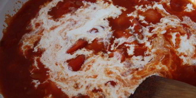 Рецепт пасты с водкой, семгой и помидорками черри