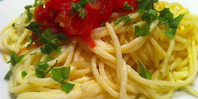 Рецепт спагетти с водкой