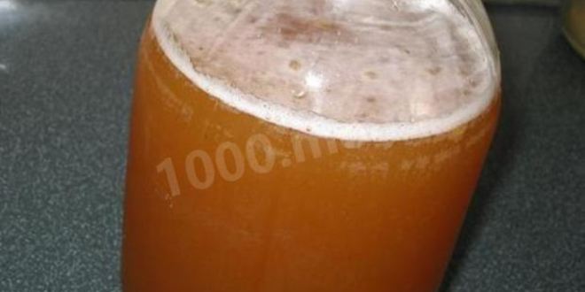 Рецепт Домашнего простого окрошечного кваса с изюмом