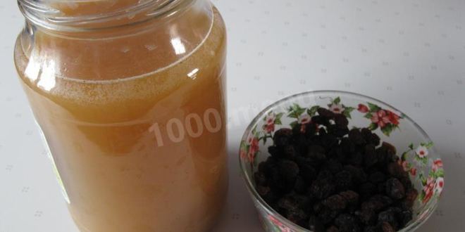 Рецепт домашнего простого окрошечного кваса с изюмом