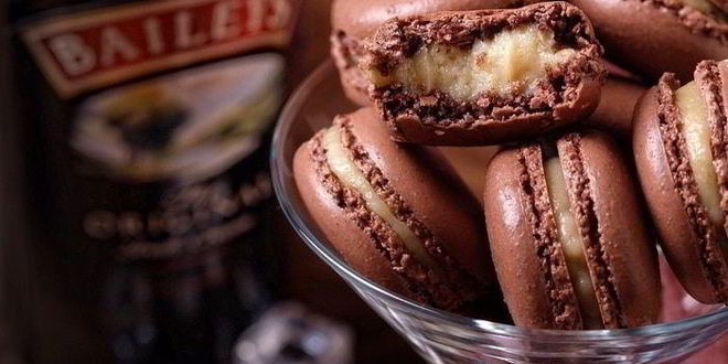 Рецепт шоколадных макарон с ликером baileys
