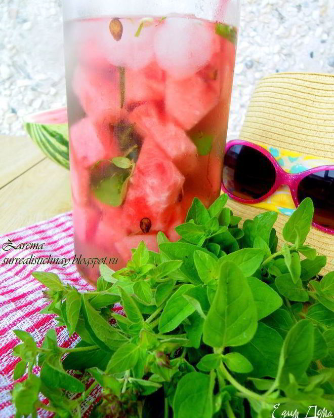 Рецепт лимонада арбуз & орегано