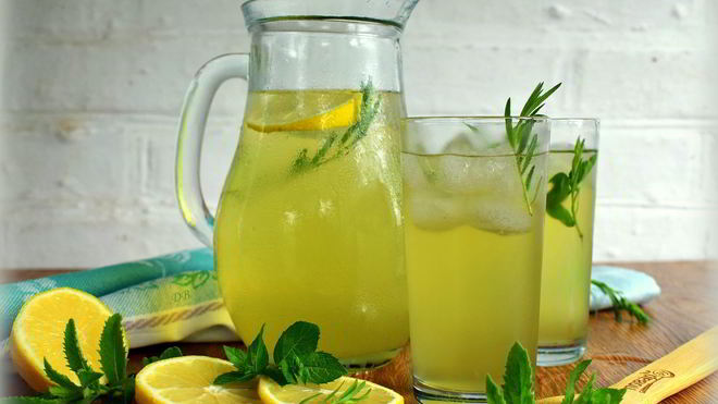 Рецепт лимонада из тархуна, лимона и мяты