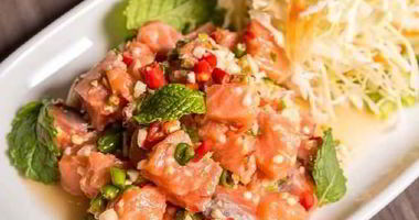 Рецепт Семги мохито с салатом из фенхеля