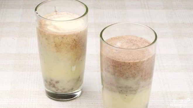 Рецепт молочного коктейля с бананом и шоколадом