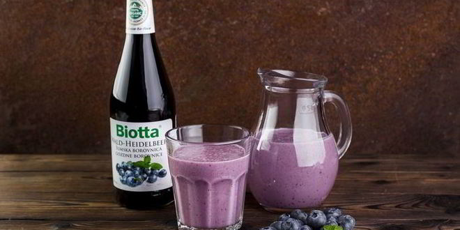 Рецепт молочного коктейля с черничным нектаром