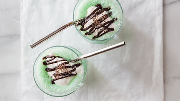 Рецепт Молочного коктейля с мятным сиропом