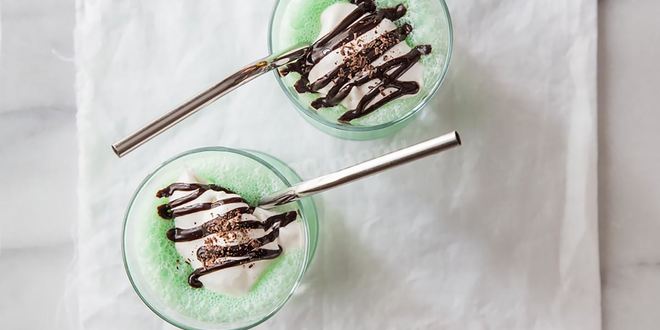 Рецепт Молочного коктейля с мятным сиропом