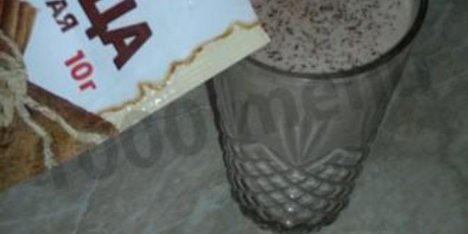 Рецепт шоколадного молочного коктейля с бананом