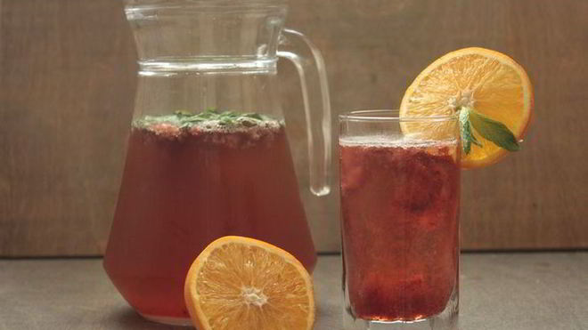 Рецепт клубнично-апельсинового морс