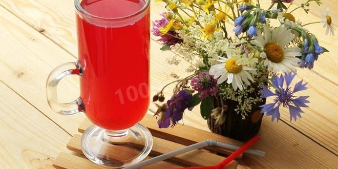 Рецепт Клюквенно брусничный морс