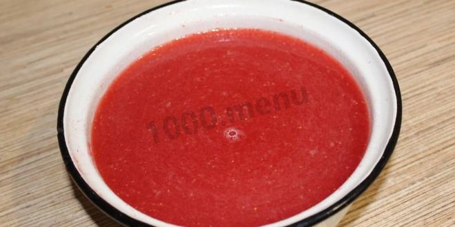 Рецепт морса из замороженных ягод клубники и красной смородины