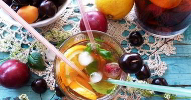 Рецепт Безалкогольной сангрии на зеленом чае