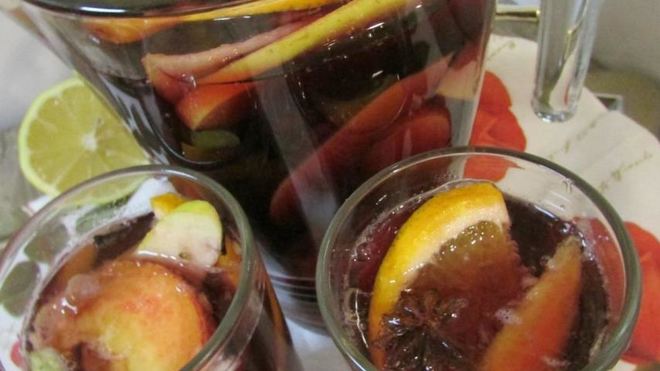 Рецепт газированной сангрии с минералкой