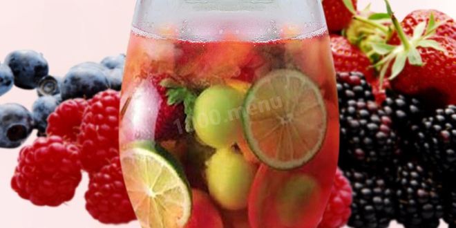 Рецепт Коктейля игристая Сангрия с ликером Куантро