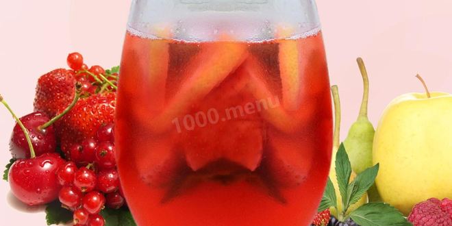 Рецепт Коктейля Сангрия с ликером Куантро