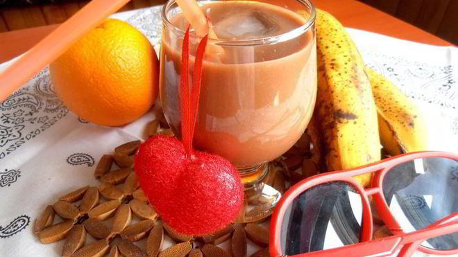 Рецепт бананова-шоколадного смузи