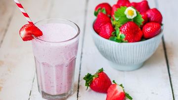 Рецепт Клубничного смузи с клубникой