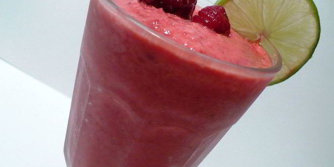 Рецепт Малинова-яблочного смузи с лаймом