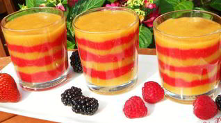 Рецепт Смузей из малины и персиков