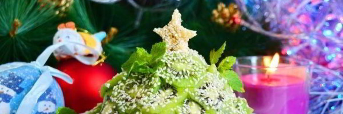 Рецепт Фруктового салата Новогодняя елка